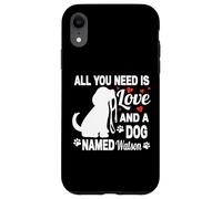 Carcasa para iPhone XR Nombre de Perro Personalizado Watson Lindo Perro Amante de Las Mascotas