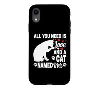 Carcasa para iPhone XR Nombre Personalizado de Gato Trixie Cute Kitten Pet Lover