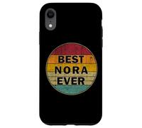 Carcasa para iPhone XR Nombre Personalizado Nora I Love Nora Retro Vintage Style