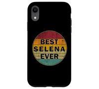 Carcasa para iPhone XR Nombre Personalizado Selena I Love Selena Retro Vintage Style