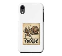Carcasa para iPhone XR Nope Knight Fighting Giant Snail Funny Medieval History Meme