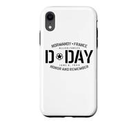 Carcasa para iPhone XR Normandía Francia Día D Honor and Remember Solid Black Print