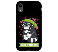 Carcasa para iPhone XR Not For Me Funny Grouchy Raccoon Anti-Valentine Humor