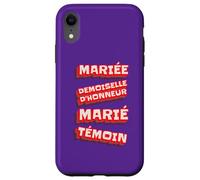 Carcasa para iPhone XR Novia Dama De Honor Marido Testigo Día de la Boda