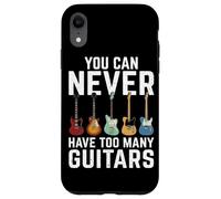 Carcasa para iPhone XR Nunca Puedes Tener demasiadas Guitarras Guitarrista Rock N Roll