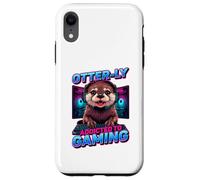 Carcasa para iPhone XR Nutria adicta a los Juegos Divertido Juego de Palabras con