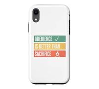 Carcasa para iPhone XR Obedience is Better Than Sacrifice Relationship VS Religion