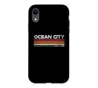 Carcasa para iPhone XR Ocean City Maryland Retro Rayas Vintage Diseño Costero