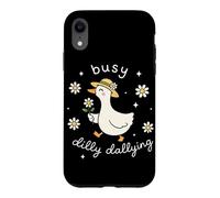 Carcasa para iPhone XR Ocupado Dilly Dallying Divertido Ganso Humor Meme Ganso Amante