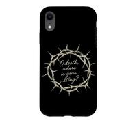 Carcasa para iPhone XR Oh Muerte ¿Dónde está tu aguijón Escritura de fe Cristiana