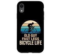 Carcasa para iPhone XR Old Guy Fast Legs Bicycle Life Diseño Ciclismo Retro
