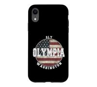 Carcasa para iPhone XR Olympia Washington, Bandera Americana Vintage