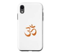 Carcasa para iPhone XR Om Print Yoga marrón Desvanecido Ohm Mantra Símbolo Sánscrito AUM