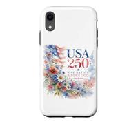 Carcasa para iPhone XR One Nation Under God - Faith Watercolor Women's American 250