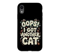 Carcasa para iPhone XR Oops! I Got Another Cat Fun Kitten Lover Retro Mujeres Gato Mamá