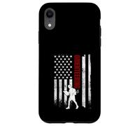 Carcasa para iPhone XR Orientando la Bandera Estadounidense, Corredor patriótico Estadounidense en apuros