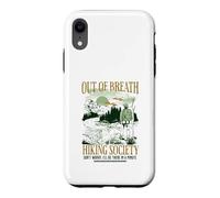 Carcasa para iPhone XR out of Breath Hiking Society, estaré allí en un Minuto, Gracioso