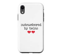 Carcasa para iPhone XR Outnumbered by Twins Boys Girls Dad Soon to Be Mom Pregnancy