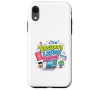 Carcasa para iPhone XR Pasaporte Laptop Repeat Travel Work Lifestyle Design