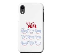 Carcasa para iPhone XR Pasta Pups Dachshund Cocina Italiana Salchicha Perro Amante de los Fideos