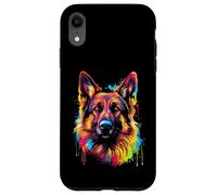 Carcasa para iPhone XR Pastor alemán Splash Art I Pop Art Pastor alemán