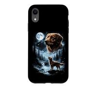 Carcasa para iPhone XR Pato de Nueva Escocia Tolling Retriever Aullando a la Luna 90