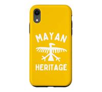 Carcasa para iPhone XR Patrimonio Maya Pintura rupestre Pájaro Petroglifo México Yucatán