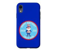 Carcasa para iPhone XR Patriotic Uncle Sam 4 de Julio 2026 Cumpleaños de América
