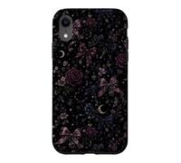 Carcasa para iPhone XR Patrón de Luna botánica Vintage con diseño Floral, Estilo Bow Coquet