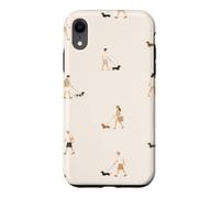 Carcasa para iPhone XR Patrón de Paseo de Perro Salchicha costero Wiener Dog Mom