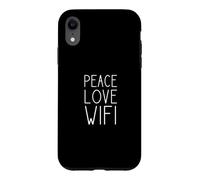 Carcasa para iPhone XR Paz, Amor, WiFi Diseño Divertido. ¡Me Encanta el WiFi!