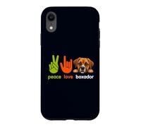 Carcasa para iPhone XR Peace Love Boxador Cute Dog Breed Dueño de Mascota