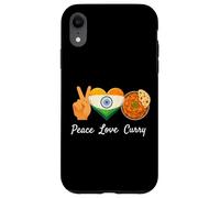 Carcasa para iPhone XR Peace Love Curry Amante de la Comida India