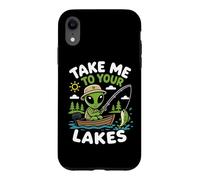Carcasa para iPhone XR Pesca Alien Lago Vida Pescador OVNI Secuestro Nave Espacial