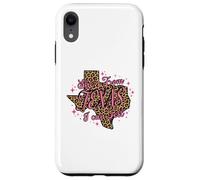 Carcasa para iPhone XR Pink Leopard Ella es de Texas I Can Tell