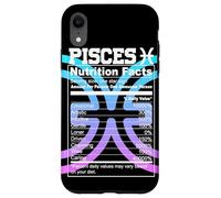 Carcasa para iPhone XR Piscis Información Nutricional Signo del Zodíaco Astrología Azul Púrpura