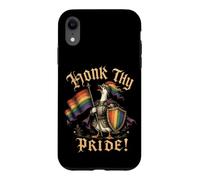 Carcasa para iPhone XR Pon la bocina a tu Orgullo Medieval REN Faire Goose LGBTQ