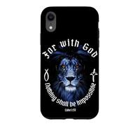 Carcasa para iPhone XR Porque con Dios Nada será Imposible Lucas 1:37 Fe