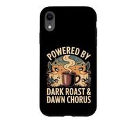 Carcasa para iPhone XR Powered by Dark Roast & Dawn Chorus Aves y café
