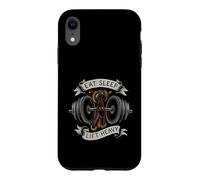 Carcasa para iPhone XR Powerlifting Eat Sleep Lift Heavy Gym Workout