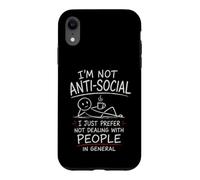 Carcasa para iPhone XR Prefiero no Tratar con Gente Divertido Anti-Social
