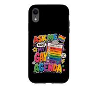 Carcasa para iPhone XR Pregúntame sobre mi Agenda Gay Orgullo LGBT Divertido