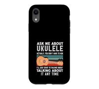 Carcasa para iPhone XR Pregúntame sobre Ukelele It Any Time Retro Vintage