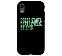 Carcasa para iPhone XR Press Start Beat Levels Be Epic Controlador de Videojuegos Gamer