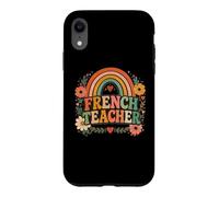 Carcasa para iPhone XR Profesor de Francés Retro Rainbow Idioma Educador Diseño