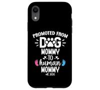 Carcasa para iPhone XR Promoted from Dog Mommy to Human Mommy EST 2026 1st Time Mom