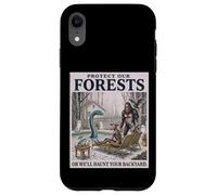 Carcasa para iPhone XR Proteger Nuestros bosques Criaturas críptidas Divertidas Ambiental