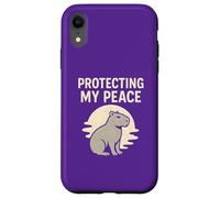 Carcasa para iPhone XR Protegiendo mi Paz Capibara Retro