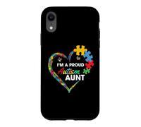 Carcasa para iPhone XR Proud Autism Aunt Heart Puzzle Piece Awareness Support