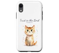 Carcasa para iPhone XR Proverbs 3:5 Trust in The Lord - Women Girls Cat Verse